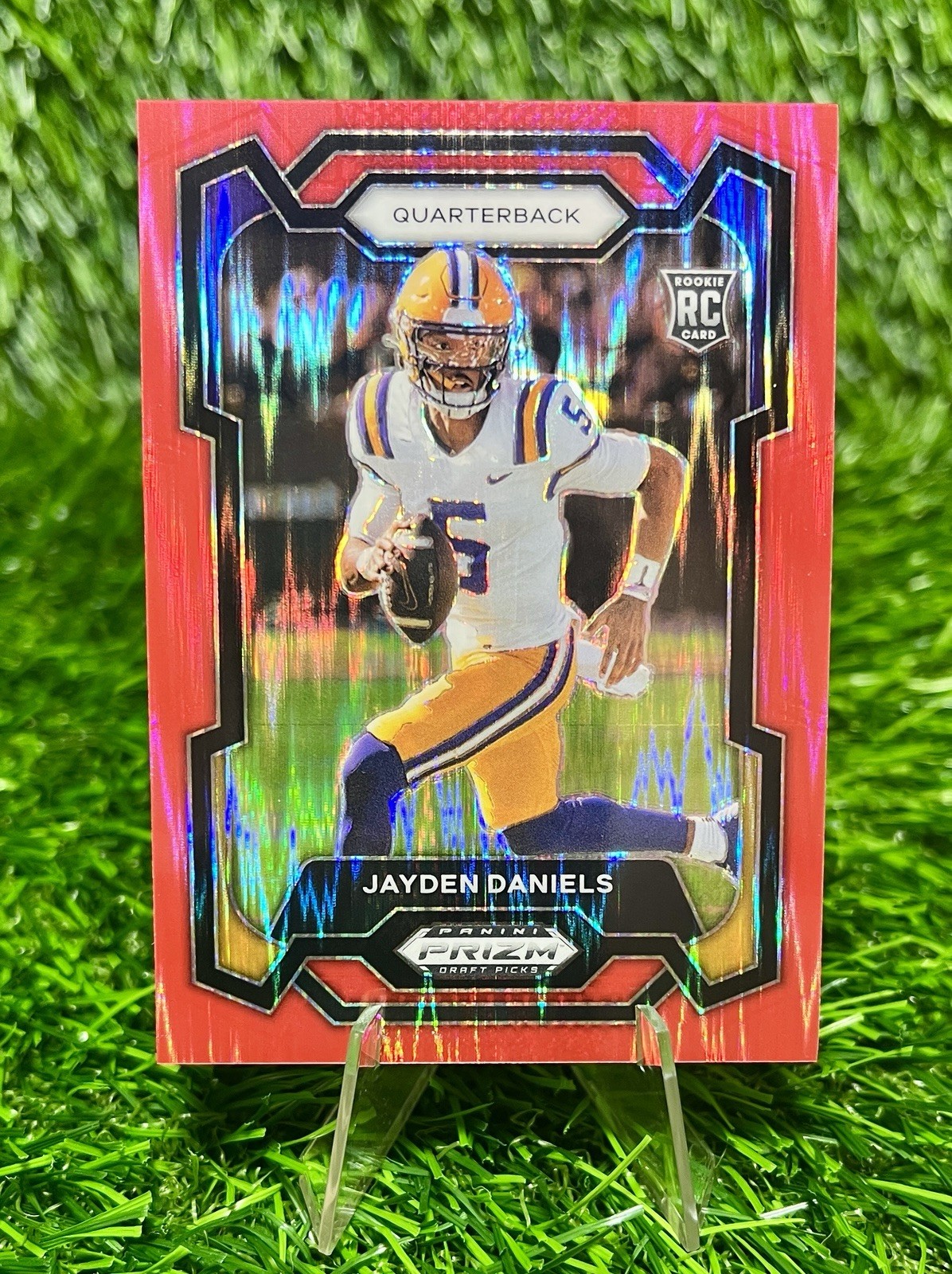 2024 Panini Prizm Jayden Daniels #108 Rookie /49 Draft Picks Red Flash