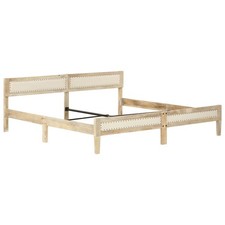 Solid Mango Wood Bed Frame Bedroom Furniture Bedstead Base Multi Sizes vidaXL