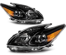 Pair Headlights Assembly For Toyota Prius 2010 2011 1.5l Black Wprojector
