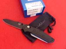 Benchmade 945BK-1 Mini Osborne AXIS Lock Knife Black G-10 black blue accents