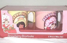 Nostalgic Strawberry Shortcake 2 Piece "Mug Coffee Tea" Set Pink Red Berry Sweet