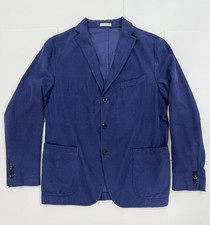 BOGLIOLI MILANO K Jacket Cotton Blue Unstructured Blazer IT 54/US 44 Made Italy