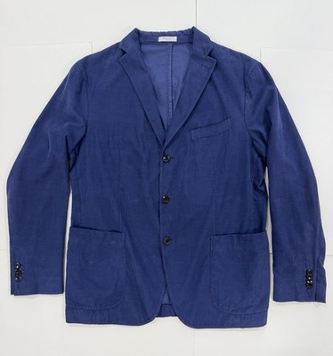 BOGLIOLI MILANO K Jacket Cotton Blue Unstructured Blazer IT 54/US 44 Made Italy