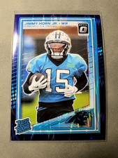 2025 Jimmy Horn Jr Optic Blue Shock Rookie Panthers NFL