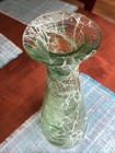 MCM Spanish Art glass Modern Green Glass Spaghetti Splatter Decanter Bottle 18” — photo 5