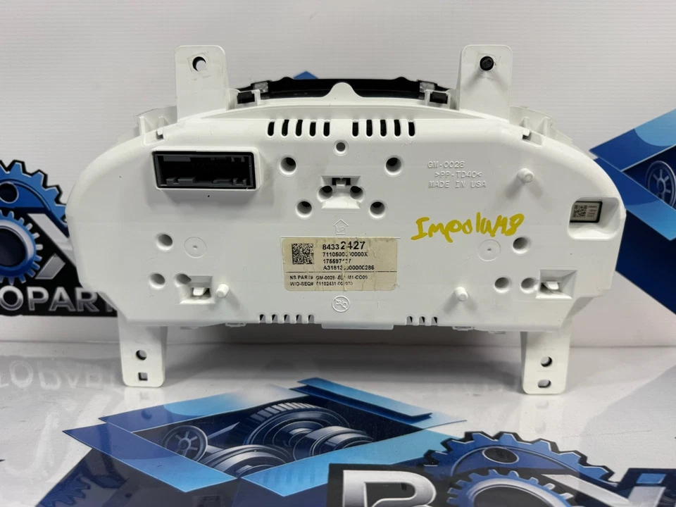 Cuadro de instrumentos velocímetro Chevrolet Impala 2017-2020 medidores 84332427 OEM Foto 3 de 4