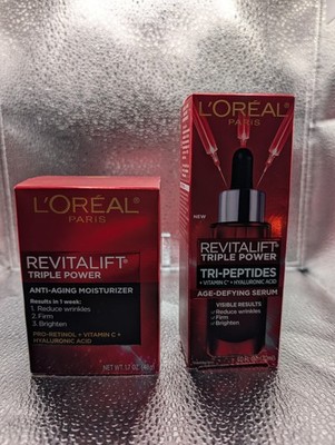 L'oreal Paris Triple Power Age Defy Serum And Anti -Aging Moisturizer New Inbox