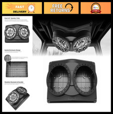 Universal Dual 6.5" Speaker Pods - Angled Hard Roof Enclosures for UTV, Golf Car