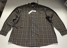 NWT's Roundtree  Yorke Gold Label Non Iron Black Multicolor Shirt 3XB 3XLB Big