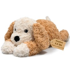 Weighted Stuffed Animals for Adults , 24" 4.5lbs Sitting Laying Dog Plu...