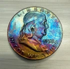 1958-D Franklin Silver Half Dollar - “Monster Toner”