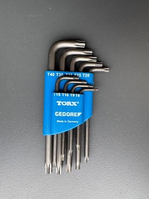GEDORE Winkelschraubendreher Satz TX T8-T40 9-teilig im Halter H 43 TX-99