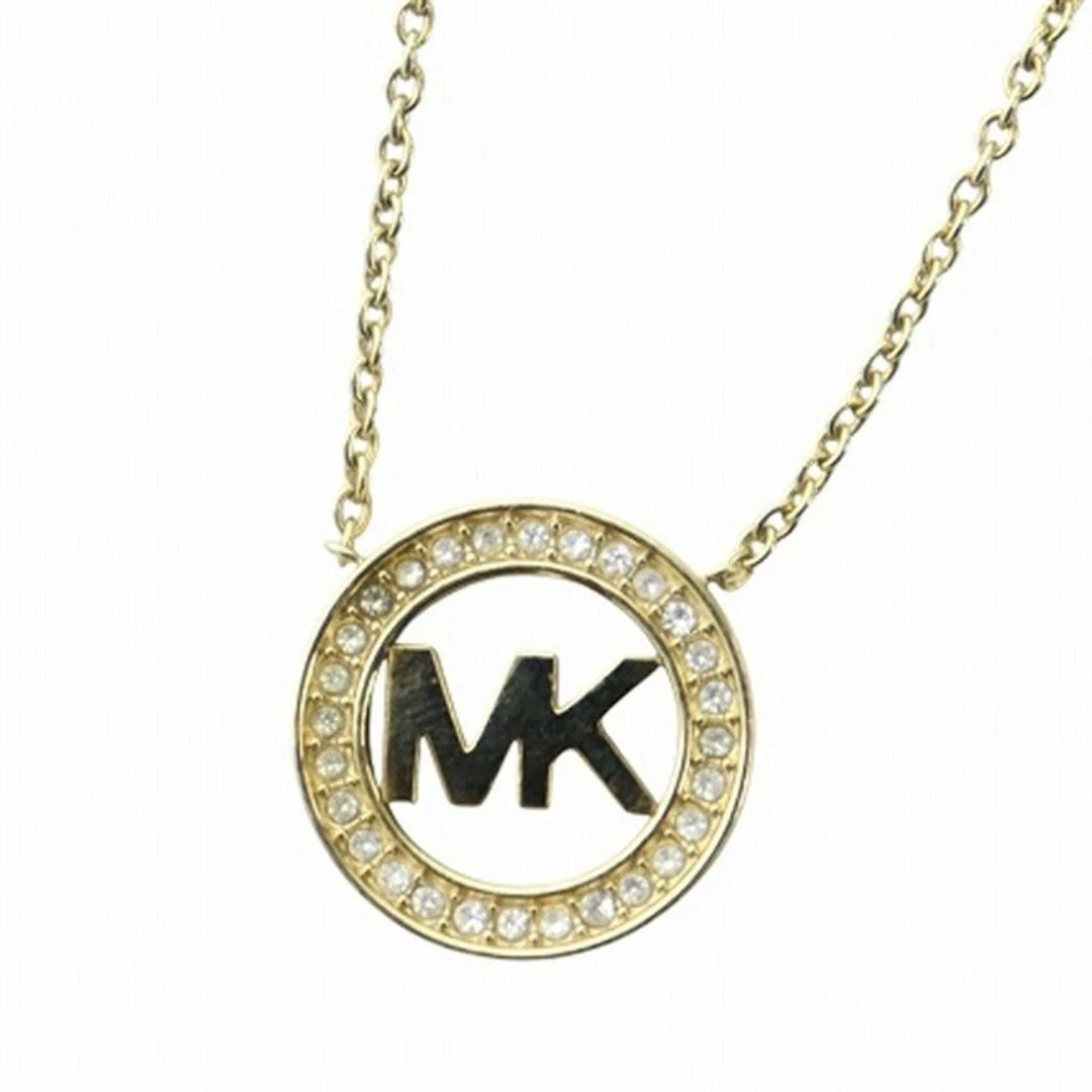 Michael Kors Accessorio Collana Ciondolo Logo Strass Colore Oro Usato8e6