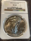 1993 silver eagle ms69 ngc