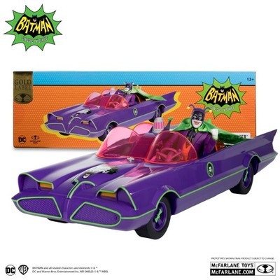 Fahrzeug Batmobil & Figur The Joker (Batman 66 ) Gold Label Retro Vintage