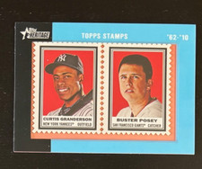 2011 Topps Heritage Stamps /62 BUSTER POSEY CURTIS GRANDERSON 