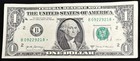 2017 A New York $1 Bill Star Note ⭐️ Fancy Ladder Triple Pair Note — photo 1