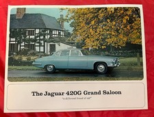 1965 Jaguar 420g - Original Car Dealer Sales Brochure Catalog