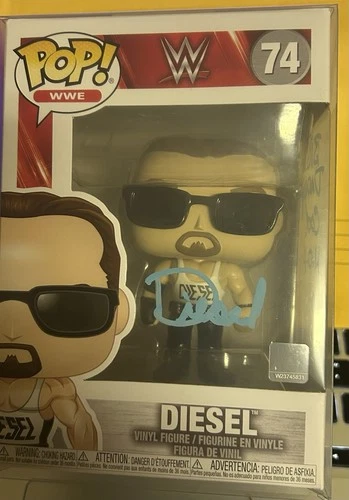 Funko Pop WWE Diesel #74 Autographed Kevin Nash COA Signed Inscribed