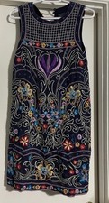 ANTHROPOLOGIE Maeve Kira Dress Embroidered Sleeveless Shift Size 6