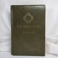 Vintage 1973 The Living Bible Paraphrased Padded Hardcover Edition