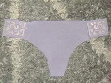 VS Older Style Mesh Luxe   thong NEW size medium Dusty Lilac