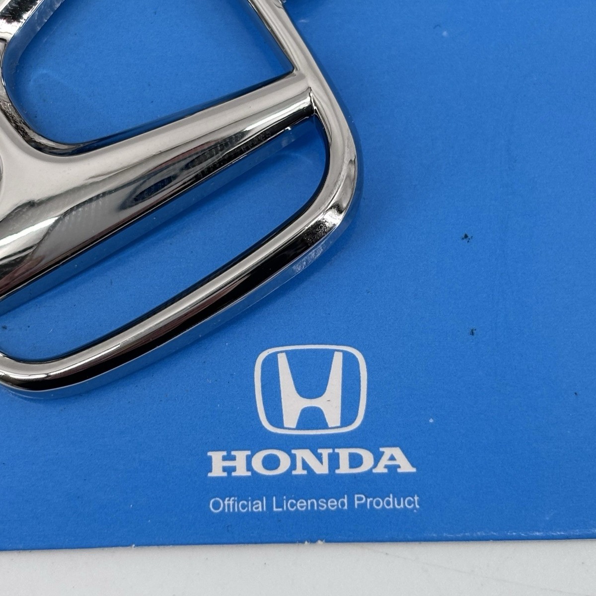 NEW GENUINE OFFICIAL HONDA H LOGO METAL CHROME POLISHED KEYCHAIN