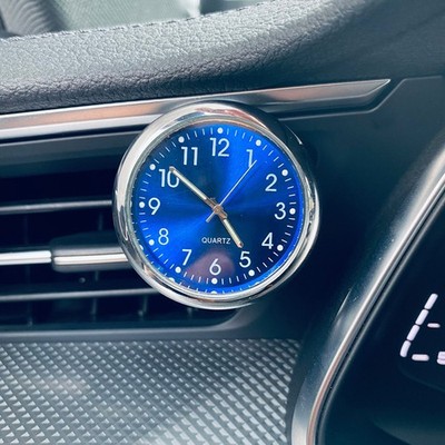 Luminous Blue Quartz Clock Car Interior Dashboard Digital Watch Auto Accessories