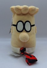 Dilbert Plush Silly Slammers No Sound Stuffed Head Toy 4.75" 1990s VTG NWT
