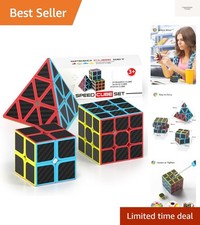 Speed Cube Set: 2x2x2, 3x3x3, and Pyramid - Perfect Holiday Gift for Kids