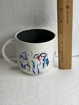 Coffee Mug Owls Maxwell & Williams TINT Ceramic OWL Art Multi Colour Faded Used