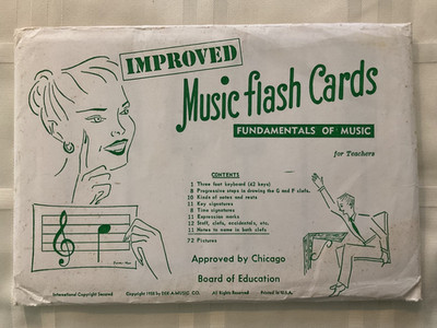 Music Flash Cards Fundamentals of Music for Teachers 1958 Dek-A-Music VNTG