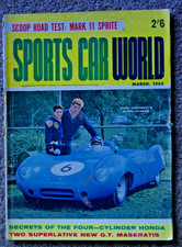 Sports Car World 1962 Mar NSU Prinz Maserati 5000 Holden FE Austin Healey Sprite
