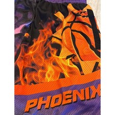 Supply & Demand Co Phoenix Godzilla Mesh Basketball Shorts Purple Orange Large