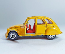 VINTAGE CORGI CITROEN 2CV6 YELLOW DIECAST CAR MADE IN GT BRITAIN OPENING DOORS