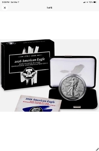 2026 American Eagle Silver One Ounce Enhanced Uncirculated Coin - Pre Sale