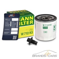 Mann ÖLFILTER+ÖLABLASS-SCHRAUBE FÜR Mazda 121 3 Jasm Jbsm 1.3 96-03
