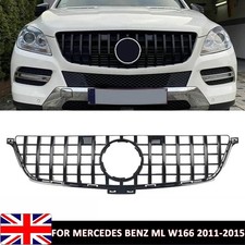 FOR MERCEDES BENZ ML W166 2011-2015 ALL BLACK FRONT GRILL GRILLE GT PANAMERICANA