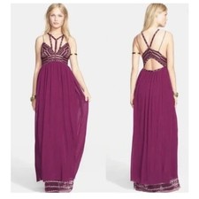 Free People Sacred Geometry Maxi Dress in Dahlia Size 8