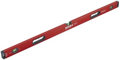 SOLA LSB48 Big Red Aluminum Box Beam Level with 3 60% Magnified Vials, 48-Inc...