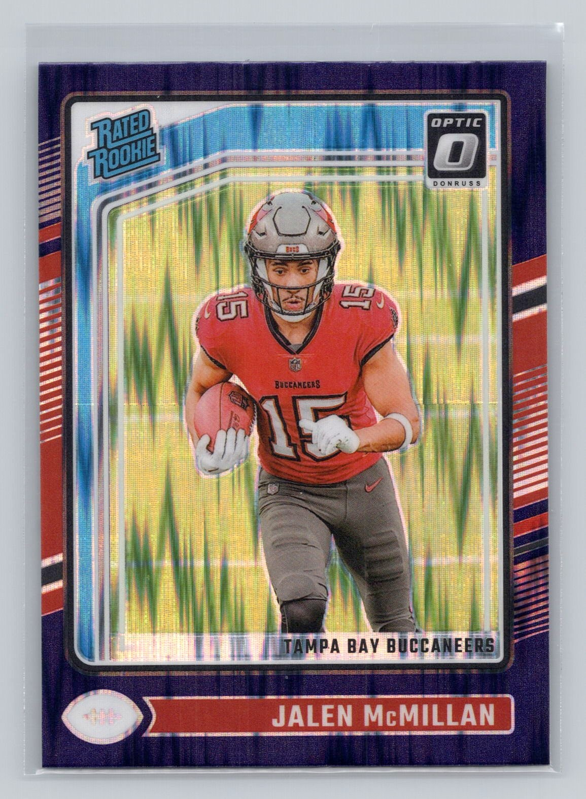 2024 Donruss Optic #239 Jalen McMillan Purple Shock