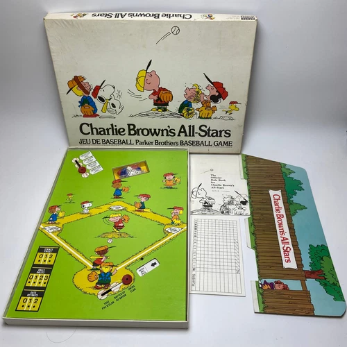VTG Charlie Brown's All-Stars Baseball Board Game Parker Brothers COMPLETE CA