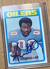 1972 Topps Ken Burrough #26 Autographed Card Houston Oilers