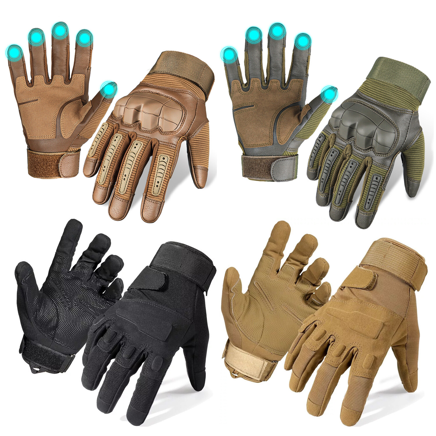 Tactical Gloves Touchscreen Full Finger Gloves for Outdoor Work Shooting Hunting