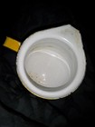 Vtg Enamelware Long Handle Orange Small Dipper Pour Ladle Burner Melting Pot — photo 6