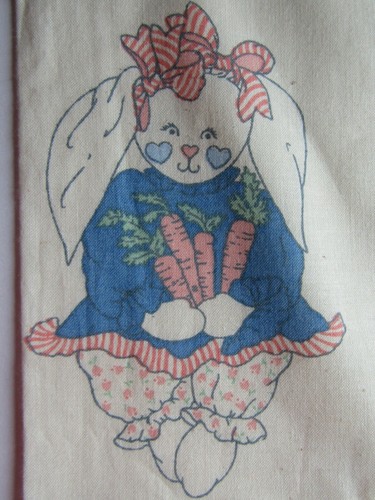 Cut & Sew Material Patches Country Doll Stuffed Bunny Easter Fabric MT203