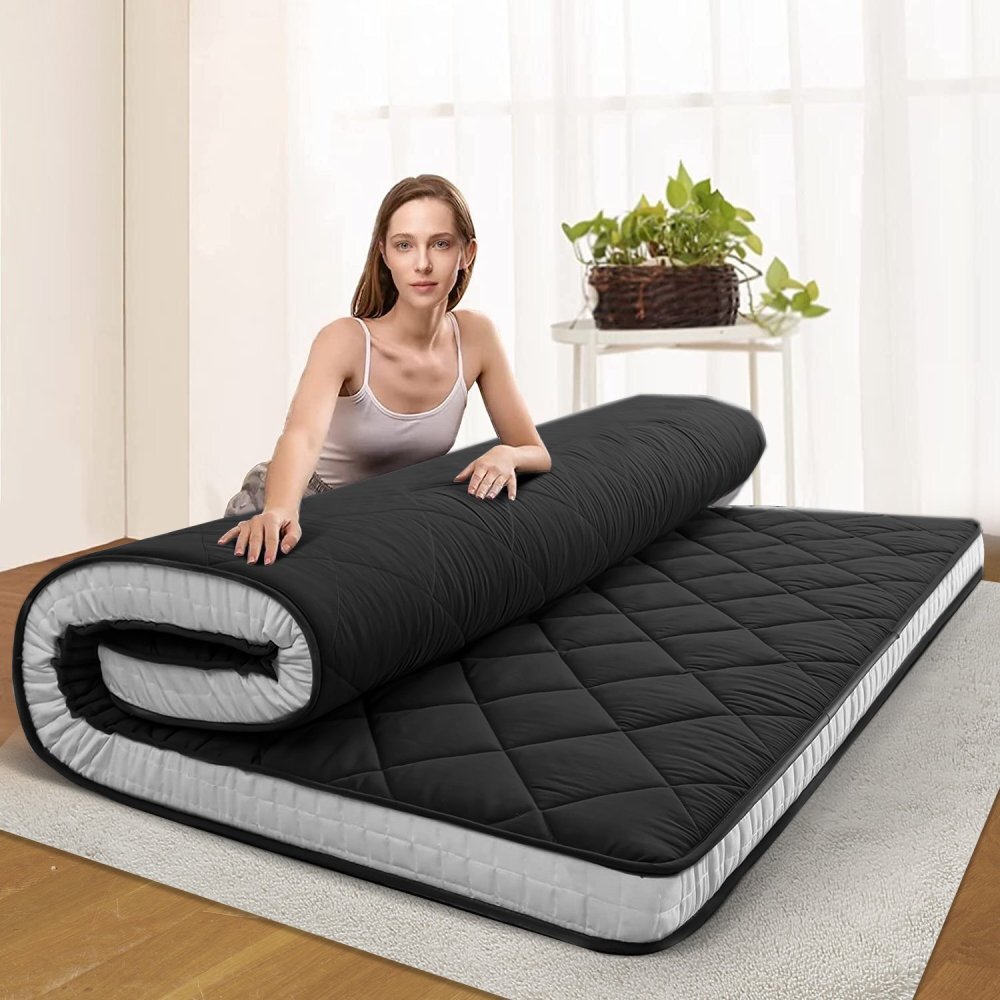 MOPHOTO Japanese Floor Mattress Diamond Patterned Futon Mattress