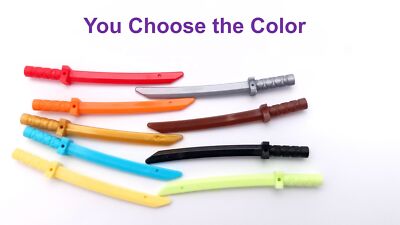 Lego Mini Figure Sword Katana Square Guard Capped Pommel You Choose the Color