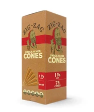 😎 ZIG ZAG UNBLEACHED CONES 1 ¼ SIZE ( 1.25 SIZE )  WITH 75 CONES BULK PACKAGE ✨