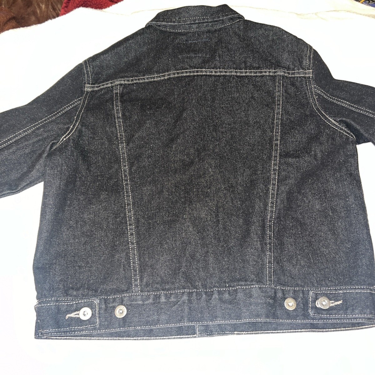 Woman's Nautica Black Western Trucker Jacket Size L US MADE
